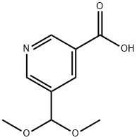 5-(Dimethoxymethyl)nicotinic acid 구조식 이미지