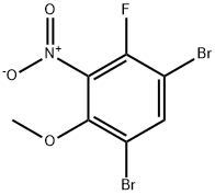 1,5-Dibromo-2-fluoro-4-methoxy-3-nitrobenzene 구조식 이미지