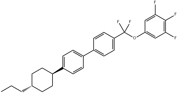 1,1'-Biphenyl, 4-[difluoro(3,4,5-trifluorophenoxy)methyl]-4'-(trans-4-propylcyclohexyl)- Structure