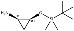 Cyclopropanamine, 2-[[(1,1-dimethylethyl)dimethylsilyl]oxy]-, (1R,2S)-rel- Structure