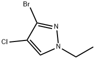 3-bromo-4-chloro-1-ethyl-1H-pyrazole Structure