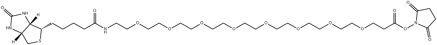 (+)-Biotin-PEG8-NHS Ester 구조식 이미지