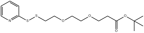 (2-pyridyldithio)-PEG2-t-butyl ester Structure