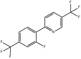 Pyridine, 2-[2-fluoro-4-(trifluoromethyl)phenyl]-5-(trifluoromethyl)- 구조식 이미지