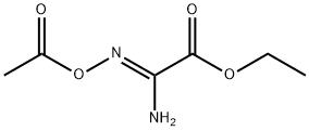 Acetic acid, 2-[(acetyloxy)imino]-2-amino-, ethyl ester, (2Z)- Structure