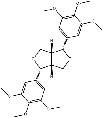 1H,3H-Furo[3,4-c]furan, tetrahydro-1,4-bis(3,4,5-trimethoxyphenyl)-, (1R,3aR,4R,6aR)- Structure