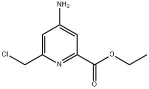 2-Pyridinecarboxylic acid, 4-amino-6-(chloromethyl)-, ethyl ester Structure