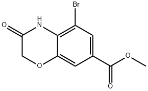 Methyl 5-bromo-3-oxo-3,4-dihydro-2H-benzo[b][1,4]oxazine-7-carboxylate Structure