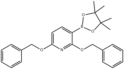 2,6-bis(benzyloxy)-3-(4,4,5,5-tetramethyl-1,3,2-dioxaborolan-2-yl)pyridine 구조식 이미지