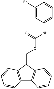 Carbamic acid, N-(3-bromophenyl)-, 9H-fluoren-9-ylmethyl ester 구조식 이미지