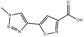 3-Isoxazolecarboxylic acid, 5-(1-methyl-1H-1,2,3-triazol-4-yl)- Structure