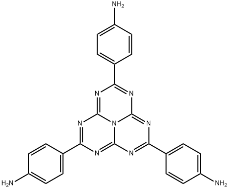 Benzenamine, 4,4',4''-(1,3,4,6,7,9,9b-heptaazaphenalene-2,5,8-triyl)tris- Structure