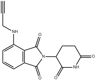 1H-Isoindole-1,3(2H)-dione, 2-(2,6-dioxo-3-piperidinyl)-4-(2-propyn-1-ylamino)- Structure