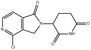 3-(4-chloro-1-oxo-1,3-dihydro-2H-pyrrolo[3,4-c]pyridin-2-yl)piperidine-2,6-dione 구조식 이미지