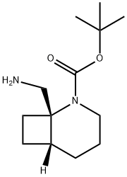 rac-tert-butyl (1R,6S)-1-(aminomethyl)-2-azabicyclo[4.2.0]octane-2-carboxylate, cis Structure