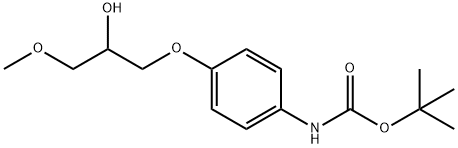 Carbamic acid, N-[4-(2-hydroxy-3-methoxypropoxy)phenyl]-, 1,1-dimethylethyl ester Structure