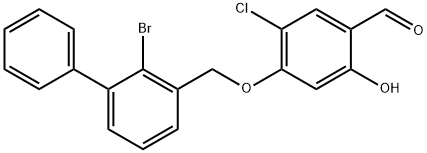 Benzaldehyde, 4-[(2-bromo[1,1'-biphenyl]-3-yl)methoxy]-5-chloro-2-hydroxy- Structure