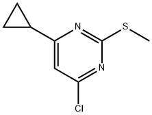 Pyrimidine, 4-chloro-6-cyclopropyl-2-(methylthio)- 구조식 이미지