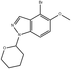 4-Bromo-5-methoxy-1-(tetrahydro-2H-pyran-2-yl)-1H-indazole Structure