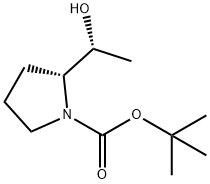 tert-Butyl (R)-2-((R)-1-hydroxyethyl)pyrrolidine-1-carboxylate Structure