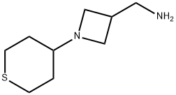 (1-(tetrahydro-2H-thiopyran-4-yl)azetidin-3-yl)methanamine 구조식 이미지