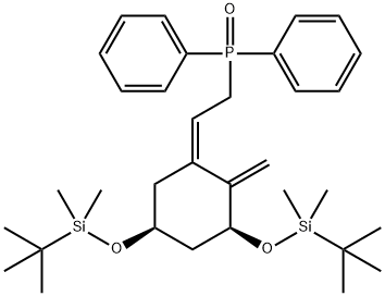 Phosphine oxide, [(2Z)-2-[(3S,5S)-3,5-bis[[(1,1-dimethylethyl)dimethylsilyl]oxy]-2-methylenecyclohexylidene]ethyl]diphenyl- Structure