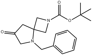 2,5-Diazaspiro[3.4]octane-2-carboxylic acid, 7-oxo-5-(phenylmethyl)-, 1,1-dimethylethyl ester Structure