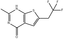 2-Methyl-6-(2,2,2-trifluoroethyl)thieno[2,3-d]pyrimidin-4(3H)-one Structure