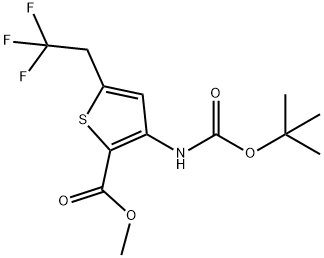 Methyl 3-((tert-butoxycarbonyl)amino)-5-(2,2,2-trifluoroethyl)thiophene-2-carboxylate Structure