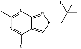 4-Chloro-6-methyl-2-(2,2,2-trifluoroethyl)-2H-pyrazolo[3,4-d]pyrimidine Structure