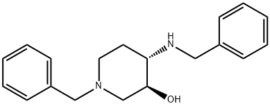 3-Piperidinol, 1-(phenylmethyl)-4-[(phenylmethyl)amino]-, (3S,4S)- Structure