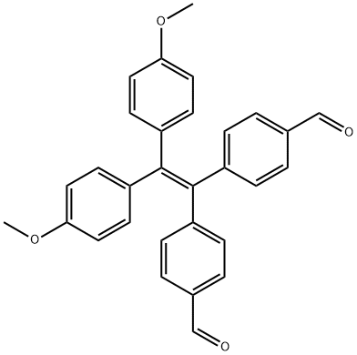 Benzaldehyde, 4,4'-[2,2-bis(4-methoxyphenyl)ethenylidene]bis- Structure