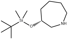 1H-Azepine, 3-[[(1,1-dimethylethyl)dimethylsilyl]oxy]hexahydro-, (3R)- Structure