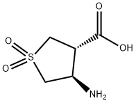 3-Thiophenecarboxylic acid, 4-aminotetrahydro-, 1,1-dioxide, (3S,4R)- Structure