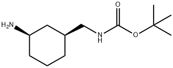 Carbamic acid,N-[[(1S,3R)-3-aminocyclohexyl]methyl]-, 1,1-dimethylethyl ester Structure