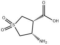 3-Thiophenecarboxylic acid, 4-aminotetrahydro-, 1,1-dioxide, (3S,4S)- Structure