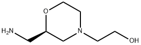 4-Morpholineethanol,2-(aminomethyl)-,(2R)- Structure