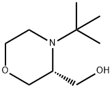 3-Morpholinemethanol, 4-(1,1-dimethylethyl)-,(3R)- Structure