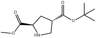 2,4-Pyrrolidinedicarboxylic acid, 4-(1,1-dimethylethyl) 2-methyl ester, (2R,4S)- Structure