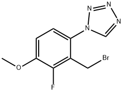 1-(2-(bromomethyl)-3-fluoro-4-methoxyphenyl)-1H-tetrazole 구조식 이미지