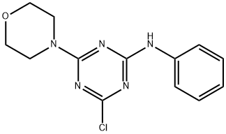 1,3,5-Triazin-2-amine, 4-chloro-6-(4-morpholinyl)-N-phenyl- Structure