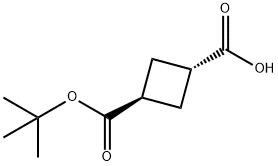 trans-Cyclobutane-1,3-dicarboxylic acid mono-tert-butyl ester Structure