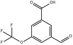 Benzoic acid, 3-formyl-5-(trifluoromethoxy)- Structure