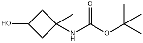 tert-butyl N-(3-hydroxy-1-methylcyclobutyl)carbamate Structure