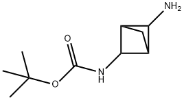 Carbamic acid, N-(4-aminobicyclo[1.1.1]pent-2-yl)-, 1,1-dimethylethyl ester Structure