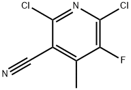 3-Pyridinecarbonitrile, 2,6-dichloro-5-fluoro-4-methyl- Structure