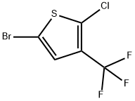 Thiophene, 5-bromo-2-chloro-3-(trifluoromethyl)- Structure
