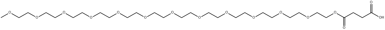 3-(m-PEG12-ethoxycarbonyl)propanoic acid Structure