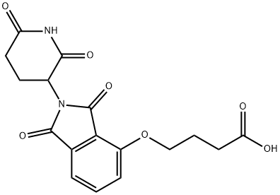 Butanoic acid, 4-[[2-(2,6-dioxo-3-piperidinyl)-2,3-dihydro-1,3-dioxo-1H-isoindol-4-yl]oxy]- Structure