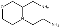 4-Morpholineethanamine, 3-(aminomethyl)- Structure